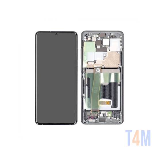 TOUCH+DISPLAY WITH FRAME SAMSUNG GALAXY S20 ULTRA 2020/G988 6.9" (NO CAMERA) SERVICE PACK GREY